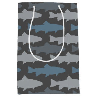 Fly Fishing Lures Pattern Medium Gift Bag