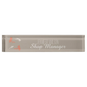 Fly Fishing Lures Pattern Nameplate