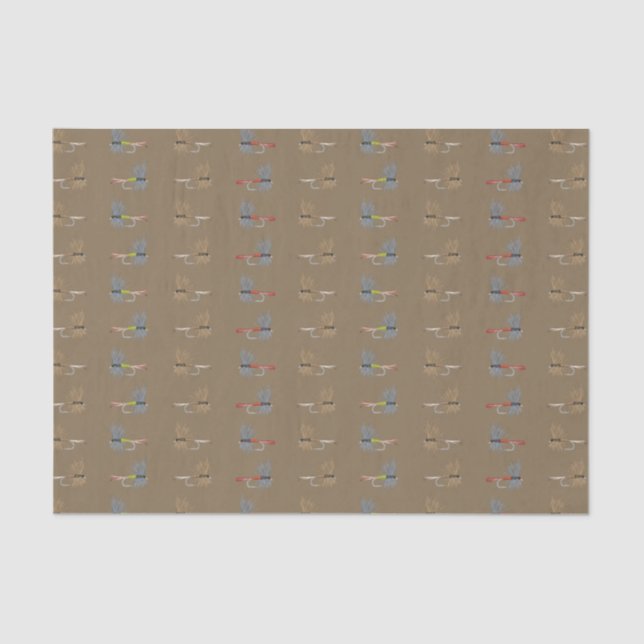 Fly Fishing Lures Tissue Paper (Front)