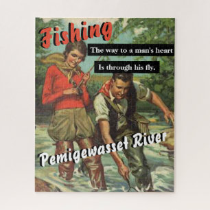 Fly Fishing on Your Favorite River Personalized Jigsaw Puzzle