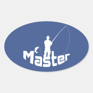 Fly fishing oval sticker