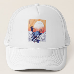 Fly Fishing Perch Trucker Hat