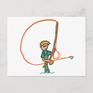 Fly Fishing Postcard