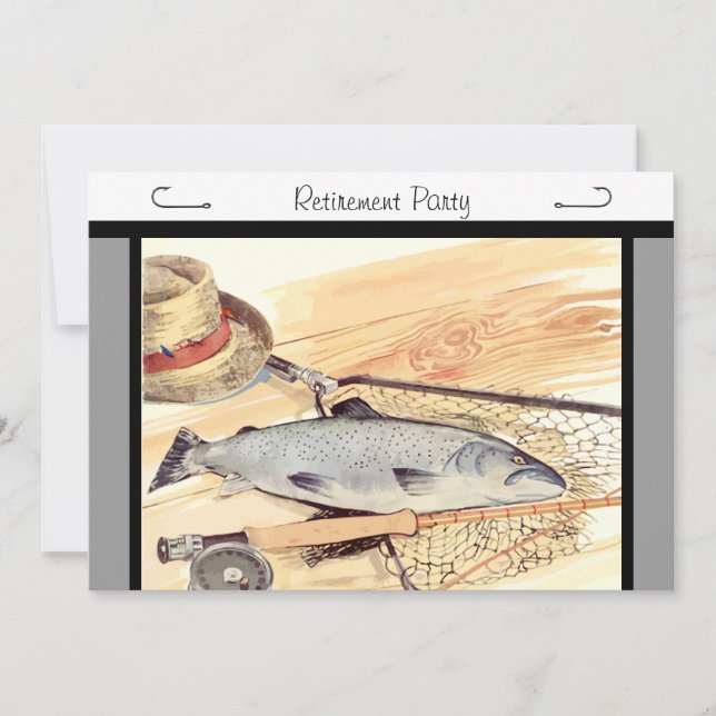 Fly Fishing Retirement Party invitation (Front)