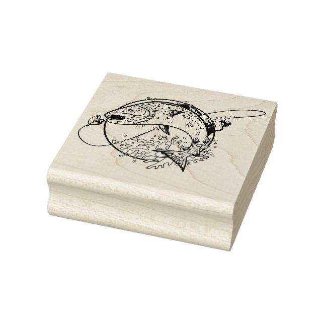 Fly Fishing Rubber Stamp (Stamp)