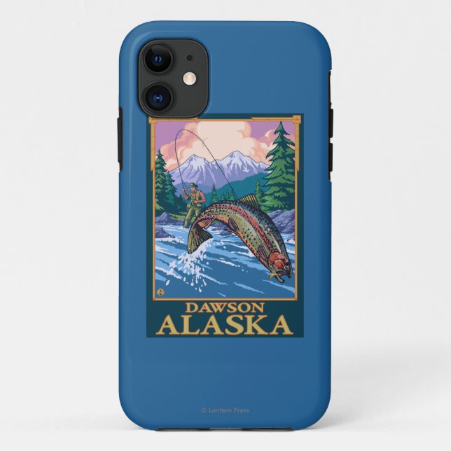 Fly Fishing Scene - Dawson, Alaska Case-Mate iPhone Case (Back)