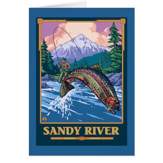 Fly Fishing Scene - Sandy River, Oregon (Front)