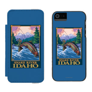 Fly Fishing Scene - Snake River, Idaho Incipio Watson™ iPhone 5 Wallet Case