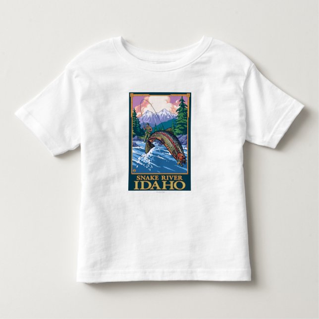 Fly Fishing Scene - Snake River, Idaho Toddler T-Shirt (Front)