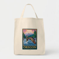 Fly Fishing Scene- Vintage Travel Poster