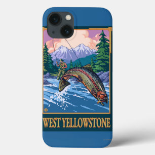 Fly Fishing Scene - West Yellowstone iPhone 13 Case