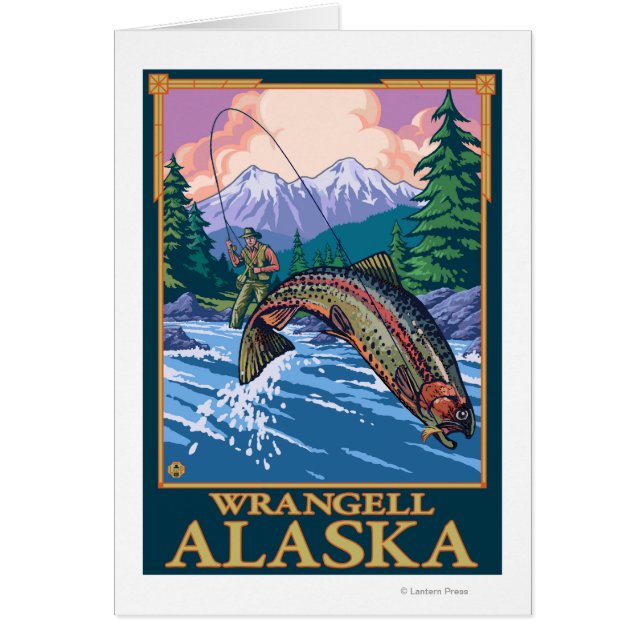 Fly Fishing Scene - Wrangell, Alaska (Front)