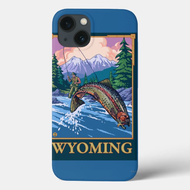 Fly Fishing Scene - Wyoming Case-Mate iPhone Case (Back)