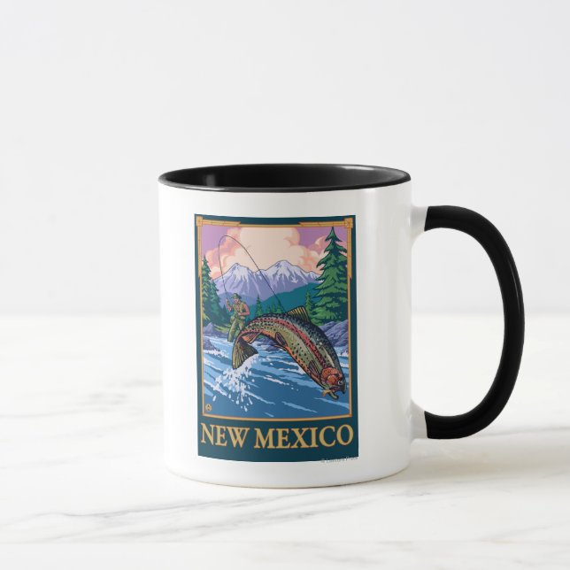 Fly Fishing SceneNew Mexico Mug (Right)