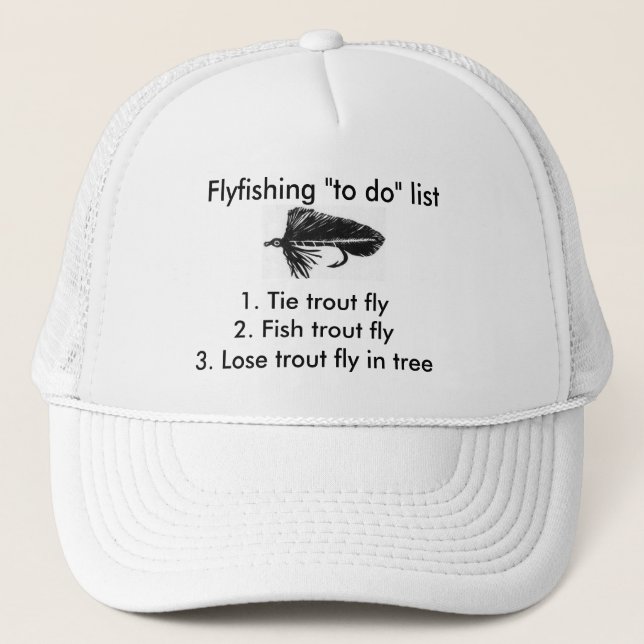 Fly-fishing "to do" list "Black Matuka" Trucker Hat (Front)