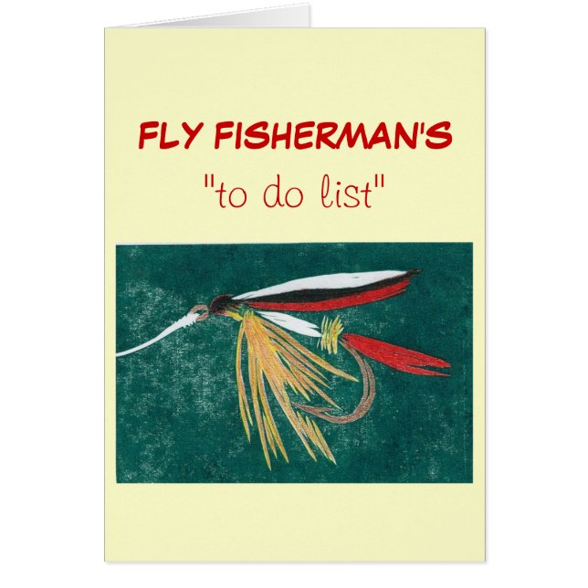 Fly Fishing "to do" list card (Front)