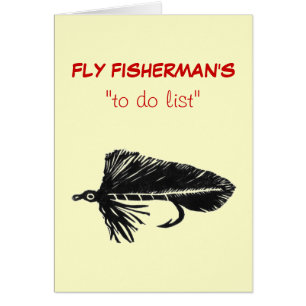 Fly Fishing "to do" list card "Black Matuka"