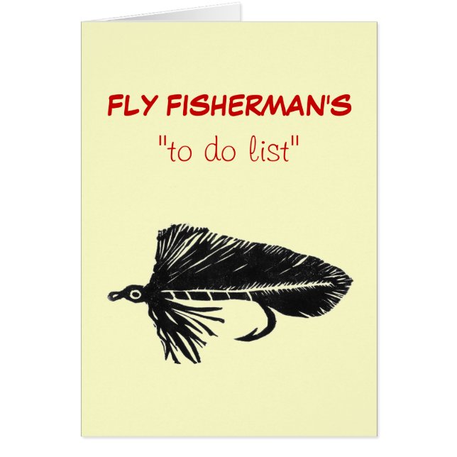 Fly Fishing "to do" list card "Black Matuka" (Front)