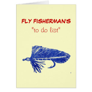 Fly Fishing "to do" list card "Blue Matuka"