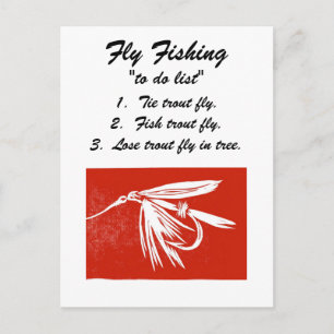Fly Fishing "to do list" Postcard