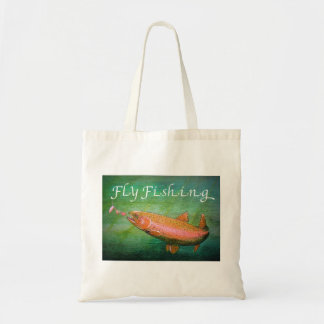 Fly Fishing Trout Salmon / Rainbow Trout Gift Tote Bag