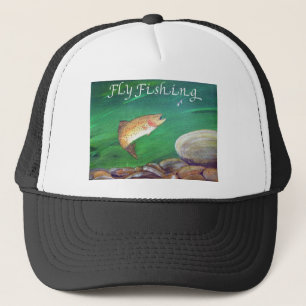 Fly Fishing Trout Salmon / Rainbow Trout Gift Trucker Hat