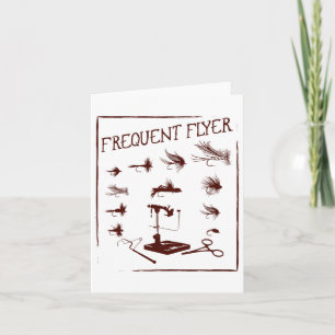 Fly Fishing Tying Funny Fisherman Christmas Father Card