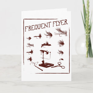 Fly Fishing Tying Funny Fisherman Christmas Father Card