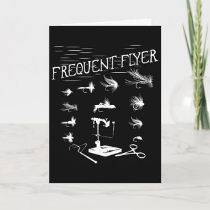 Fly Fishing Tying Funny Fisherman Christmas Father Card