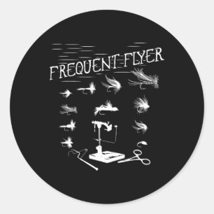 Fly Fishing Tying Funny Fisherman Christmas Father Classic Round Sticker