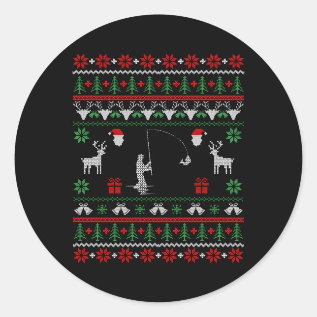 Fly Fishing Ugly For Classic Round Sticker (Front)