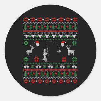 Fly Fishing Ugly For Classic Round Sticker