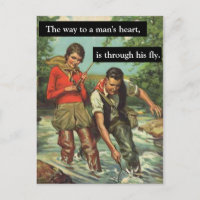 Fly Fishing Vintage Retro Image with Funny Saying