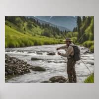 Fly Fishing Wall Art Print 