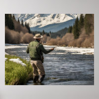 Fly Fishing Wall Art Print