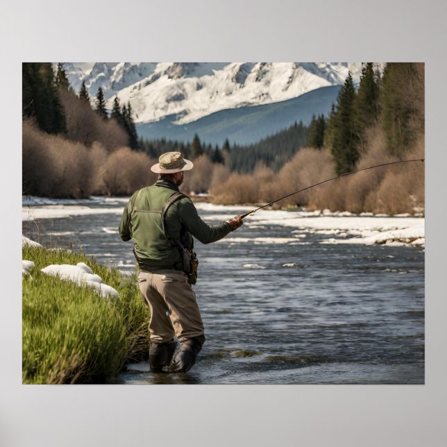 Fly Fishing Wall Art Print  (Front)