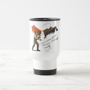 Fly Fishing With A Woolly Bugger Wet Fly Scene Travel Mug