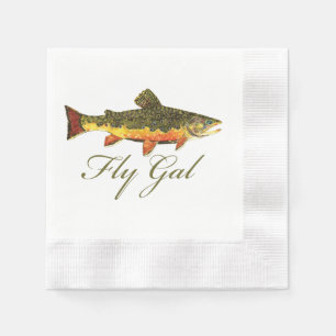 Fly Fishing Woman's Napkin