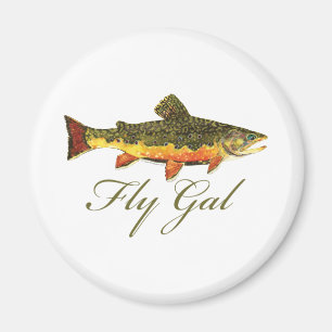 Fly Fishing Women Magnet
