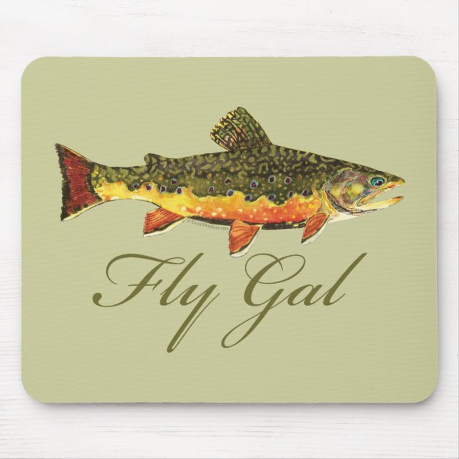 Fly Fishing Women Mouse Pad (Front)