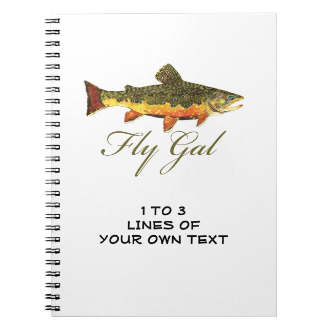 Fly Fishing Women's Spiral Notebook (Front)