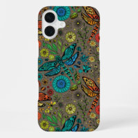 Fly, fly dragonfly on brown