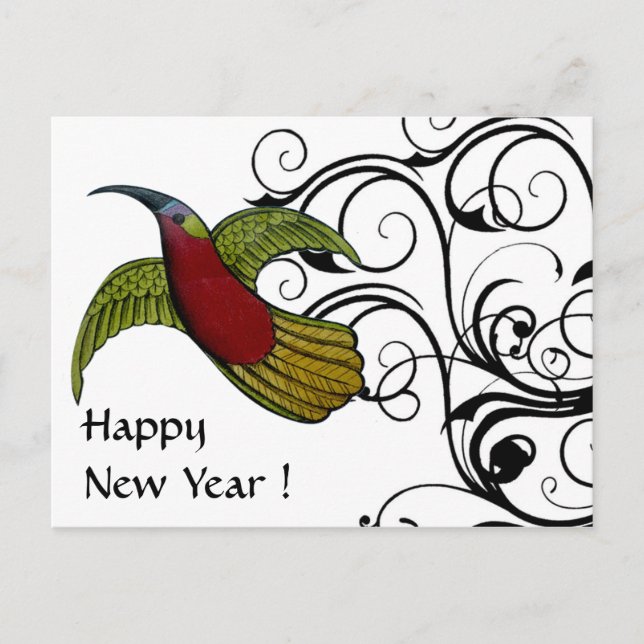 Fly for the New Year- Customised Holiday Postcard (Front)