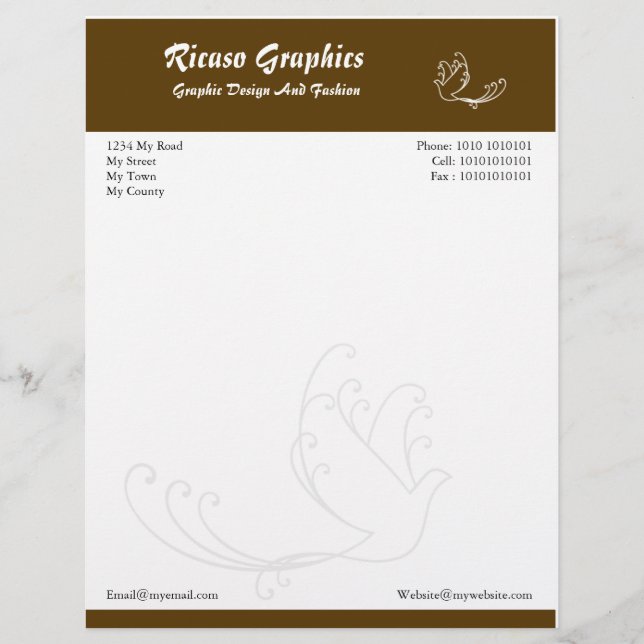 Fly Free Customized Letterhead (Front)