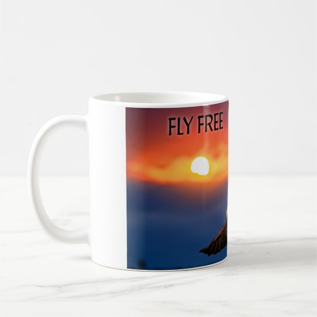 Fly Free Eagle Coffee Mug (Left)