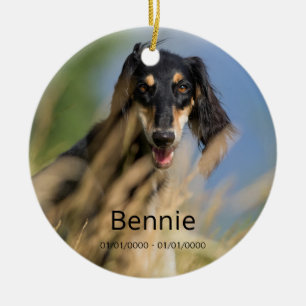 Fly Free Quote Pet Memorial Personalized Pet Photo Ceramic Tree Decoration