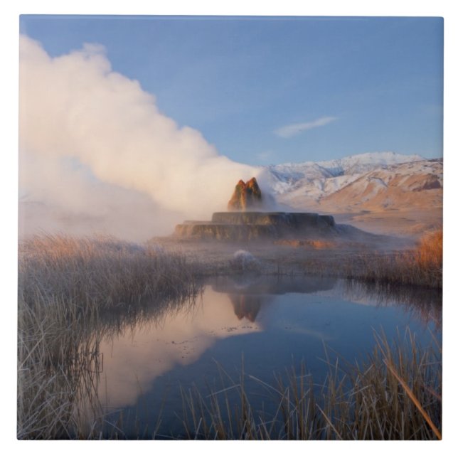 Fly Geyser with snow capped Granite Range Tile (Front)
