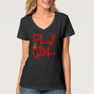 Fly Girl 80s 90s Rap B Girl Old School Hip Hop Gra T-Shirt