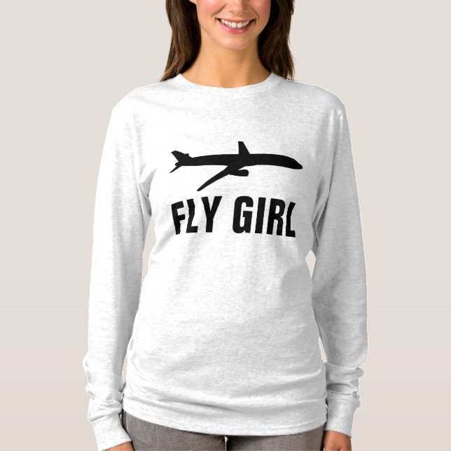 FLY GIRL AVIATION LADIES PILOT T-Shirts (Front)