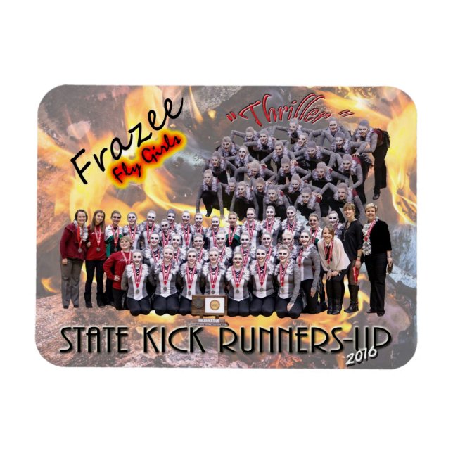 Fly Girls State Kick Runners-up 3x4" photo magnet (Horizontal)
